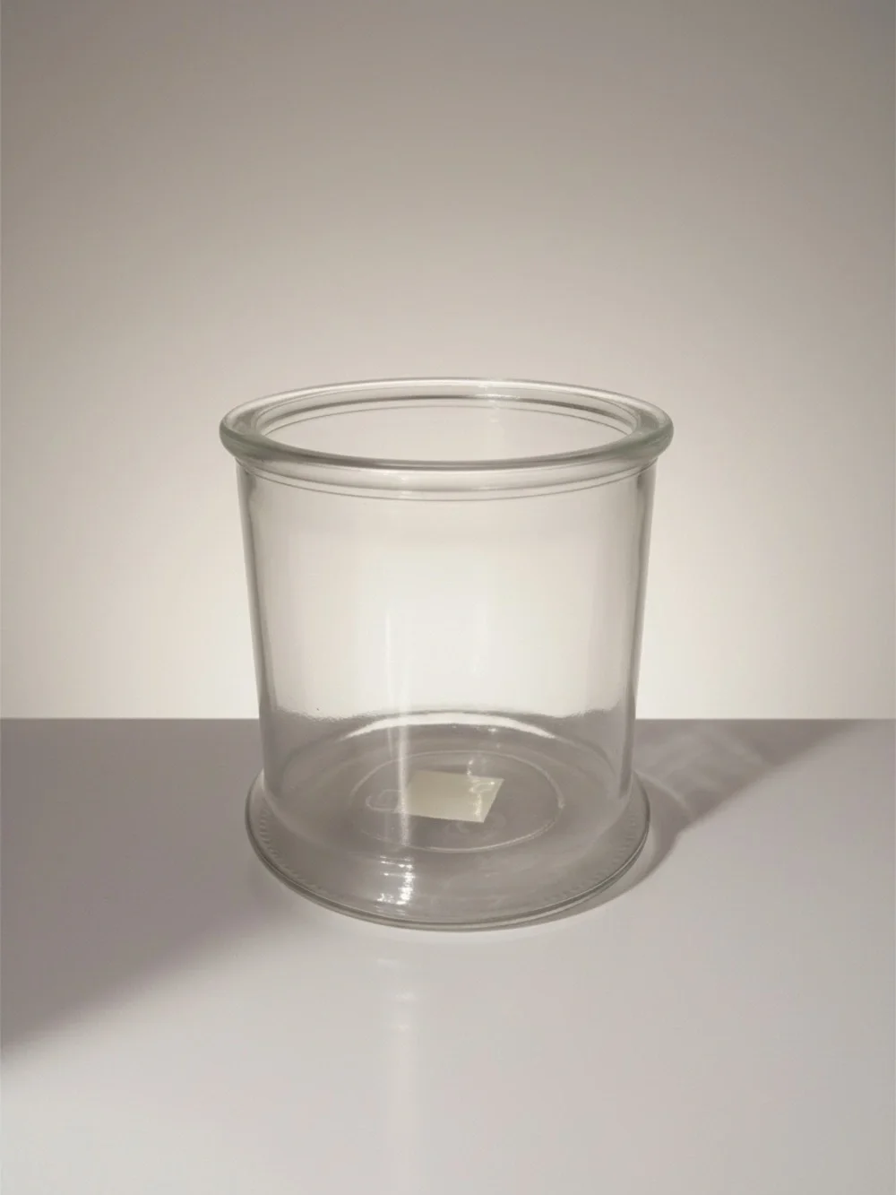 Clear Glass Candleholder